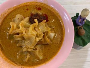 Lontong 
Photo credit: Henry Lau  at Yuan Man vegetarian 缘满素食 in East Singapore