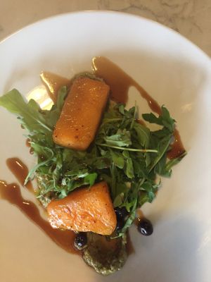 Roasted baharat cantaloupe at Rezaz in Asheville