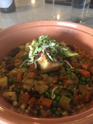Moroccan Tagine with tofu at Rezaz in Asheville