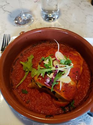Lebanese lasagna at Rezaz in Asheville