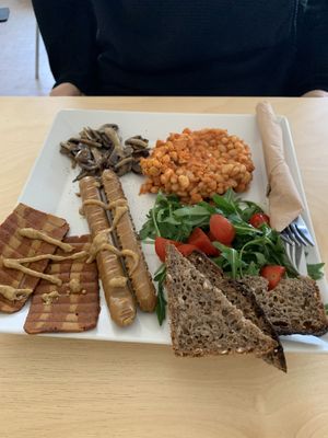 English breakfast  at Miło bistro in Warsaw