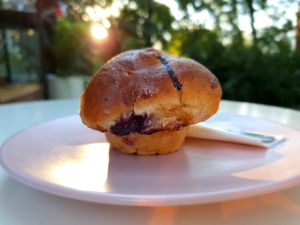 muffinko-Jagodzianka at Miło bistro in Warsaw
