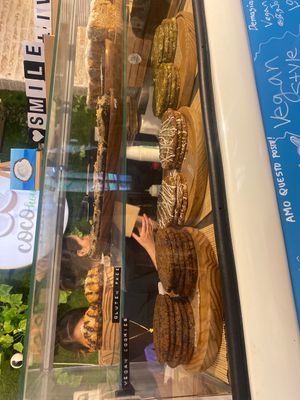 All vegan baked goods   at Coco House in Barcelona