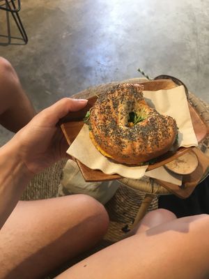 Vegan Bagel at Coco House in Barcelona