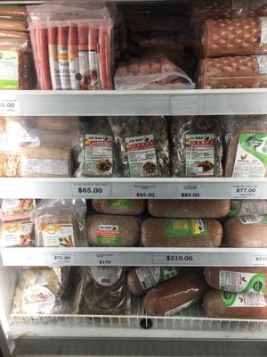 Embutidos vegetales y salchichas at Casa China Supermercada in Buenos Aires