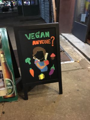 Sign out front at CorTHAIyou in Brooklyn