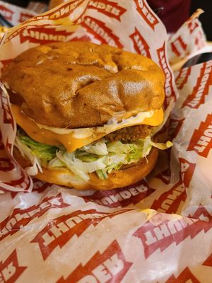 Chicken sandwich at Thunder Vegan - Malasaña in Madrid