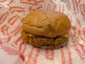 Truffle burger at Thunder Vegan - Malasaña in Madrid