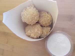 cheese balls at Thunder Vegan - Malasaña in Madrid