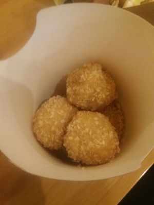 Cheese balls at Thunder Vegan - Malasaña in Madrid