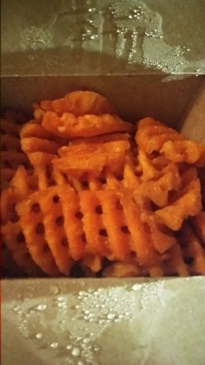 Sweet potato waffle fries at Thunder Vegan - Malasaña in Madrid