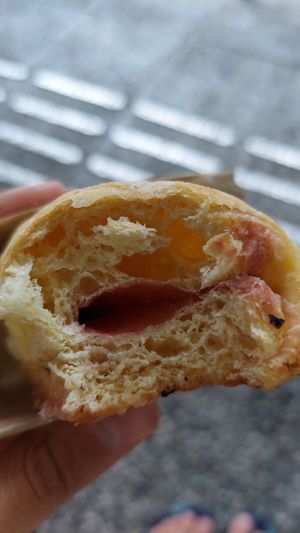 Mini croissant... cherry? at Mamma Mia in Kotor