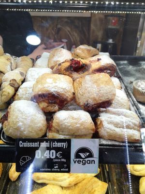 Croissant cherry at Mamma Mia in Kotor