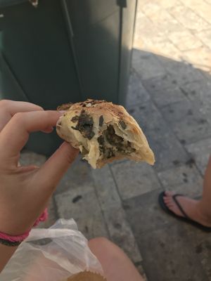 Spinach burek  at Mamma Mia in Kotor