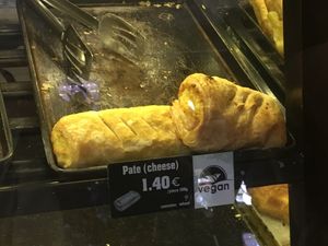 Vegan cheese at Mamma Mia in Kotor