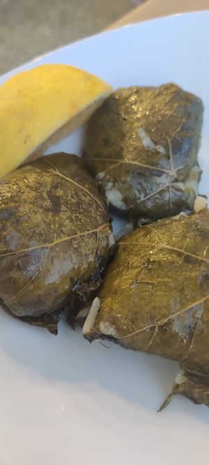 Stuffed Vine leaves at Boulamatsis in Naxos