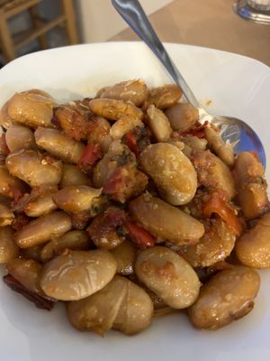 Giant beans  at Boulamatsis in Naxos