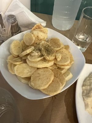 Fried potatoes   at Boulamatsis in Naxos