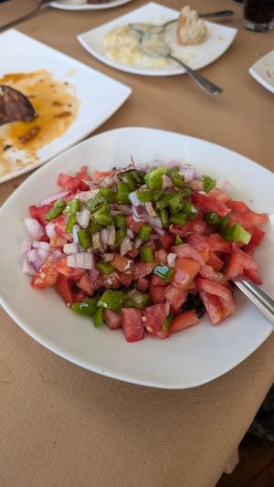 Lentil salad at Boulamatsis in Naxos