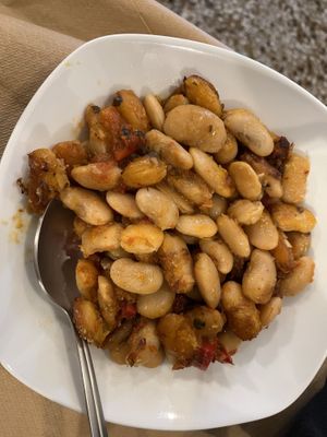 Giant beans  at Boulamatsis in Naxos