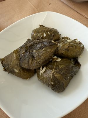 Wine leaves   at Boulamatsis in Naxos