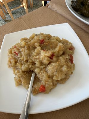 Eggplant dip (delicious)  at Boulamatsis in Naxos