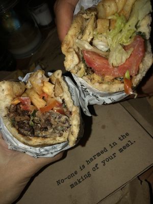 Lamb and chicken gyros at Staazi & Co in Adelaide