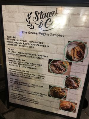 Menu April 2021 at Staazi & Co in Adelaide