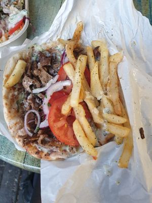 "Lamb" yiros at Staazi & Co in Adelaide