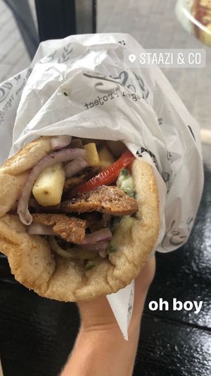 Lamb yiros at Staazi & Co in Adelaide