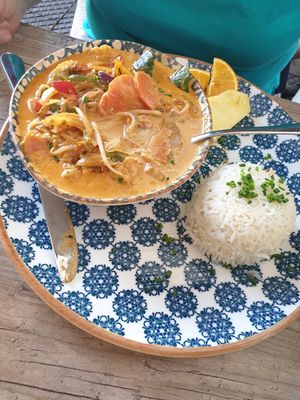 Red thai Curry vegetarian (the staff said it's vegan) at Stechl Keller  in Wasserburg