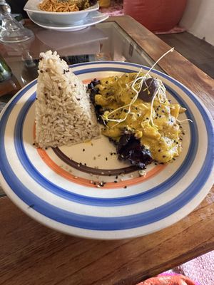 Lovely mushroom dish  at Cuchara Llena in Ollantaytambo