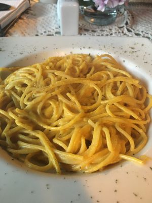 Spaghetti at Cuchara Llena in Ollantaytambo