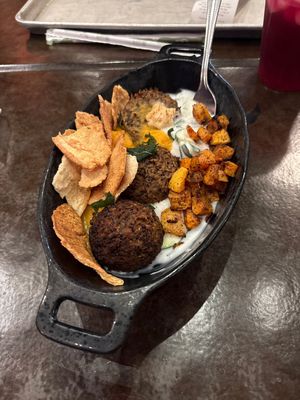 fall/ winter version of the garden spread is so tasty with butternut squash  at Disneyland - Docking Bay 7 in Anaheim