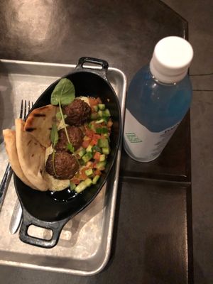 Vegan meatball and hummus dish at Disneyland - Docking Bay 7 in Anaheim