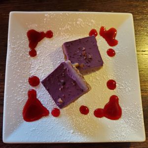 Blueberry cake at Fiammé in Naperville