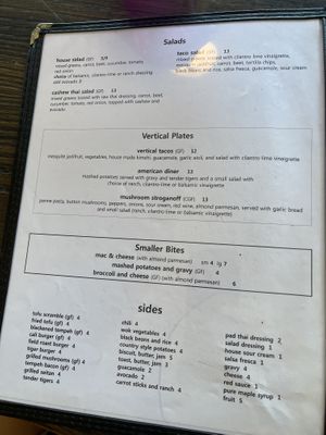 So many options! at Vertical Diner and The Gold Room in Portland