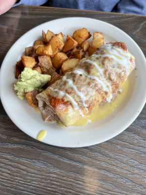 Breakfast burrito, really good . #Veganuary at Vertical Diner and The Gold Room in Portland