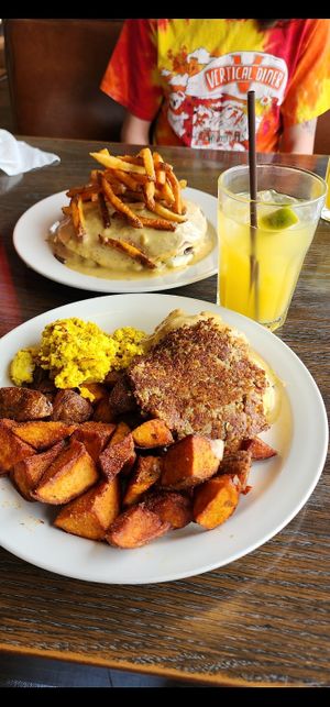 Bombastic Biscuits and gravy and The Dude Cakes at Vertical Diner and The Gold Room in Portland