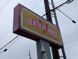Signage at Vertical Diner and The Gold Room in Portland