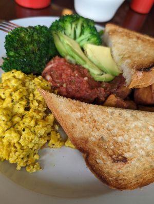 Veggie Breakfast plate at Vertical Diner and The Gold Room in Portland
