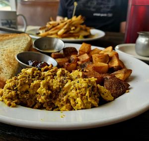 Tofu Scramble Breakfast at Vertical Diner and The Gold Room in Portland