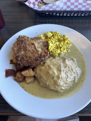 Biscuits & gravy- looks much better than it tasted   at Vertical Diner and The Gold Room in Portland
