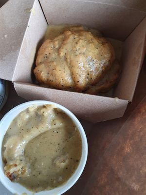 biscuits n gravy at Vertical Diner and The Gold Room in Portland
