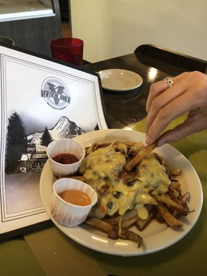 Chili Cheese Fries with Vertical Sauce!  at Vertical Diner and The Gold Room in Portland