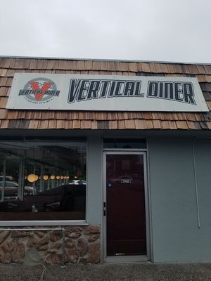 Sign at Vertical Diner and The Gold Room in Portland