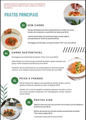 Cardápio atualizado 09/01/2021 at Vert Café in Brasilia
