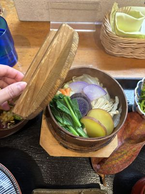 Steamed vegetables  at Cafe 369 in Chiba