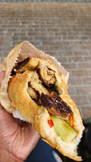 Mock duck banh mi at BunMee Bay in Rosebud