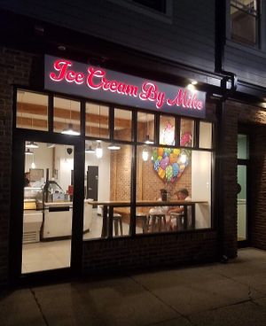 Outside at Ice Cream by Mike in Ridgewood
